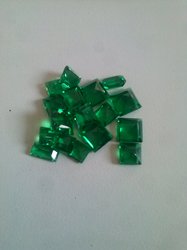 Manufacturers Exporters and Wholesale Suppliers of Square 3 8mm Synthetic Emerald Jaipur Rajasthan